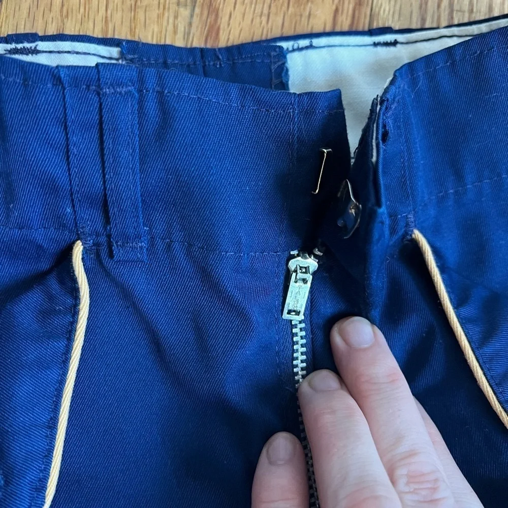 Vintage 1950s–60s Cub Scouts BSA Uniform Pants – Navy Blue with Gold Piping 🤎
